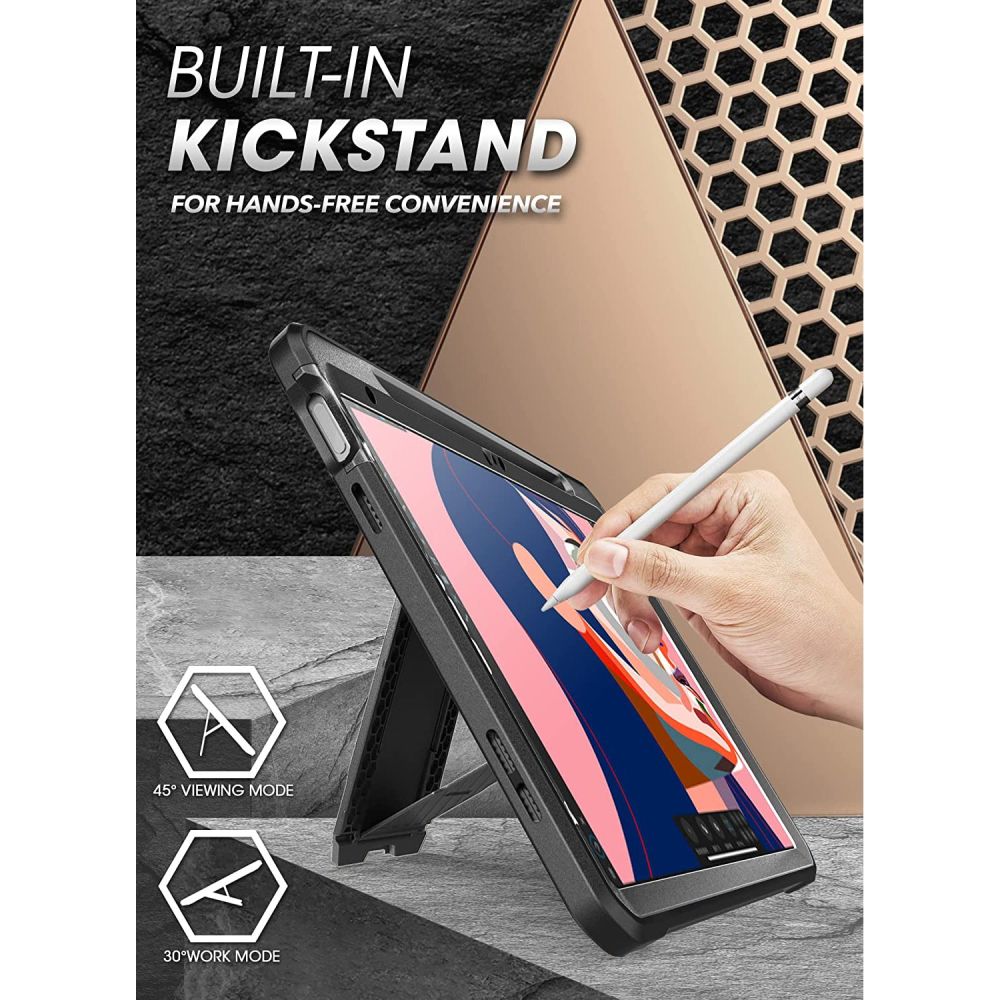 Puzdro pre Apple iPad (2025) / iPad (2022), Supcase, Unicorn Beetle Pro, Čierna