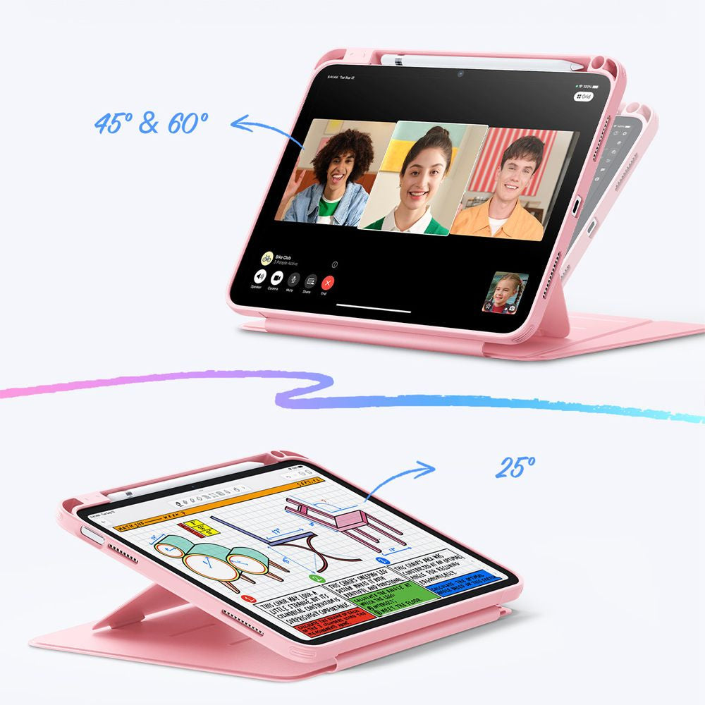 Puzdro pre Apple iPad (2025) / (2022), ESR, Flip Hybrid, Ružové