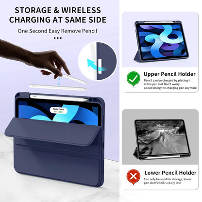 Puzdro pre Apple iPad Air 11 (2026) / iPad Air 11 (2025) / Air 11 (2024), Techsuit, Flex Trifold, Tmavomodrá
