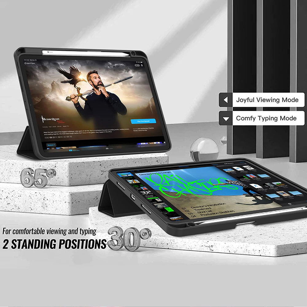 Puzdro pre Apple iPad Pro 11 (2022) / Pro 11 (2021) / Pro 11 (2020) / Pro 11 (2018), Techsuit, Flex Trifold, Čierne