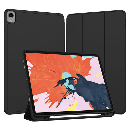 Obal na Apple iPad Pro 12.9 (2022) / Pro 12.9 (2021) / Pro 12.9 (2020) / Pro 12.9 (2018), Techsuit, Flex Trifold, čierny