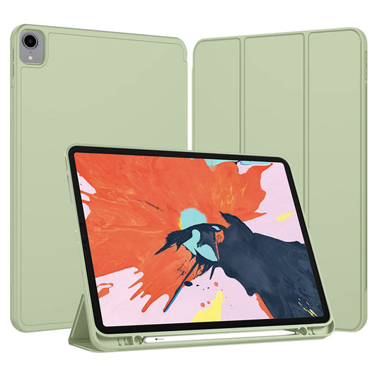 Puzdro pre Apple iPad Pro 12.9 (2022) / Pro 12.9 (2021) / Pro 12.9 (2020) / Pro 12.9 (2018), Techsuit, Flex Trifold, Zelená Matcha
