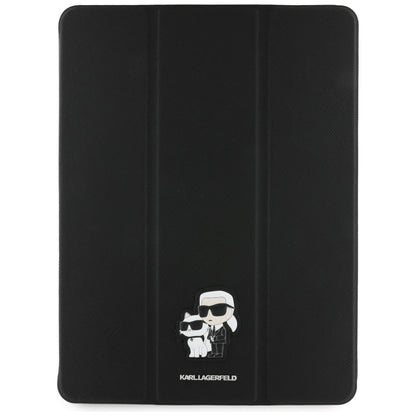 Case for Apple iPad Pro 13 (2024), Karl Lagerfeld, Saffiano Karl & Choupette, Black
