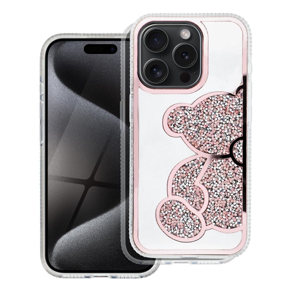Obal na Apple iPhone 17e / 16e, OEM, Teddy Bear, Ružový