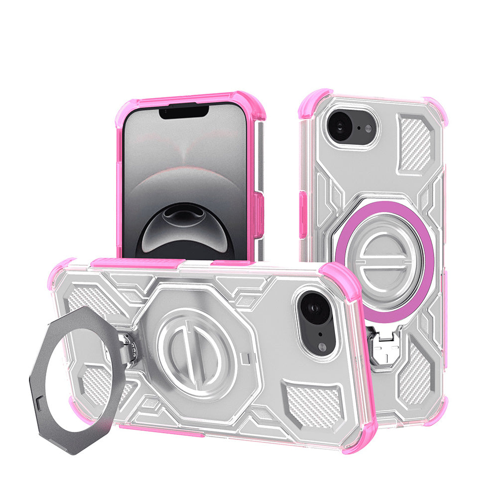Puzdro pre Apple iPhone 17e / 16e, Techsuit, Carbon Shield Pro, Ružové