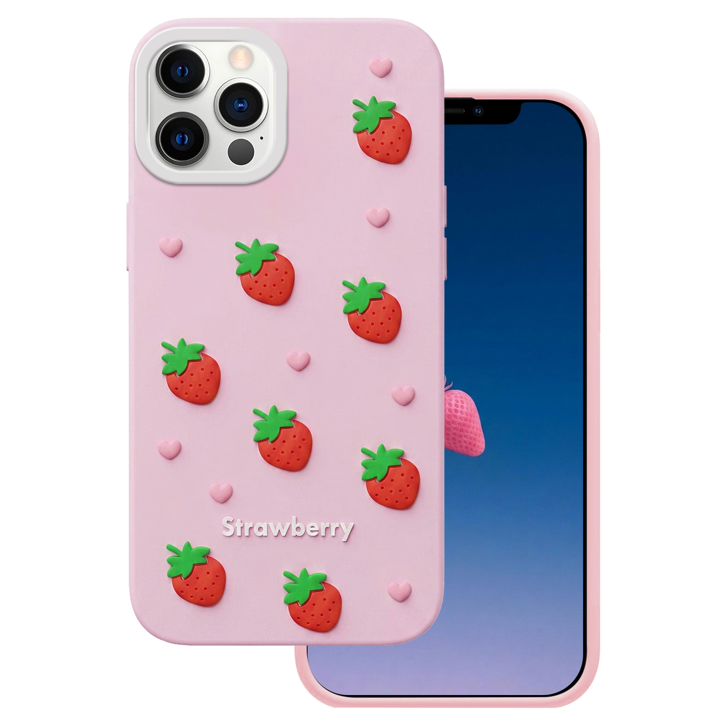 Obal pre Apple iPhone 12 / 12 Pro, OEM, Jahoda, Ružový