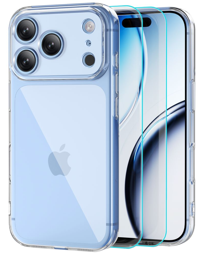 Puzdro pre Apple iPhone 18 Pro / 17 Pro, Tech-Protect, Flexair s ochranou obrazovky, priehľadné