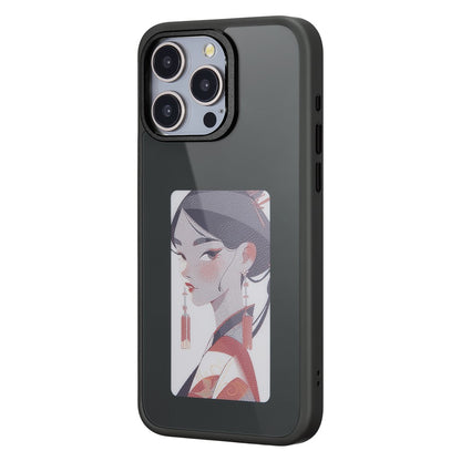 Puzdro pre Apple iPhone 15 Pro Max, OEM, prispôsobený E-Ink displej, čierne