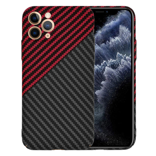 Puzdro pre Apple iPhone 11 Pro, Techsuit, Carbonite FiberShell, Čierno-červené