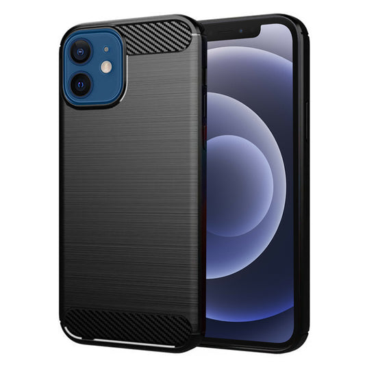 Puzdro pre Apple iPhone 12 / 12 Pro, Techsuit, Karbón, Čierne