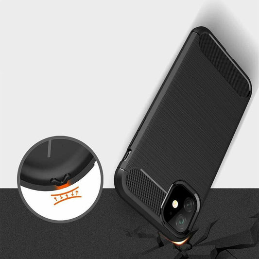 Puzdro pre Apple iPhone 12 / 12 Pro, Techsuit, Karbón, Čierne
