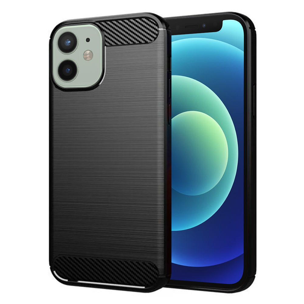 Puzdro pre Apple iPhone 12 mini, Techsuit, Karbón, Čierne