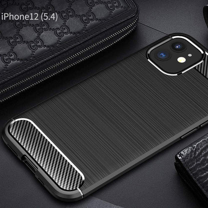 Puzdro pre Apple iPhone 12 mini, Techsuit, Karbón, Čierne