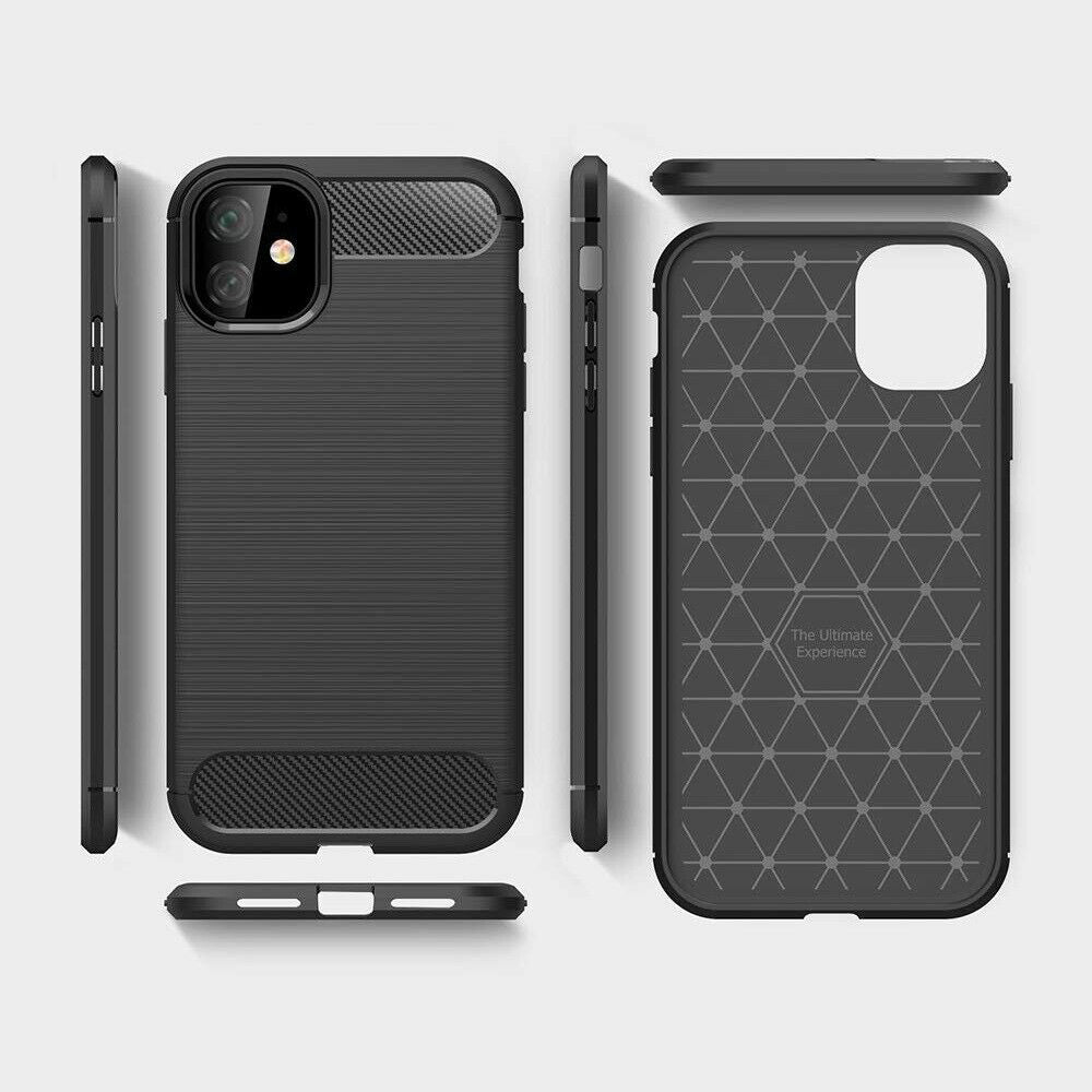 Puzdro pre Apple iPhone 12 mini, Techsuit, Karbón, Čierne