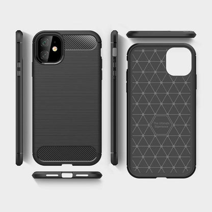 Puzdro pre Apple iPhone 12 mini, Techsuit, Karbón, Čierne