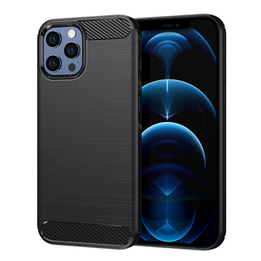 Puzdro pre Apple iPhone 12 Pro Max, Techsuit, Karbón, Čierne