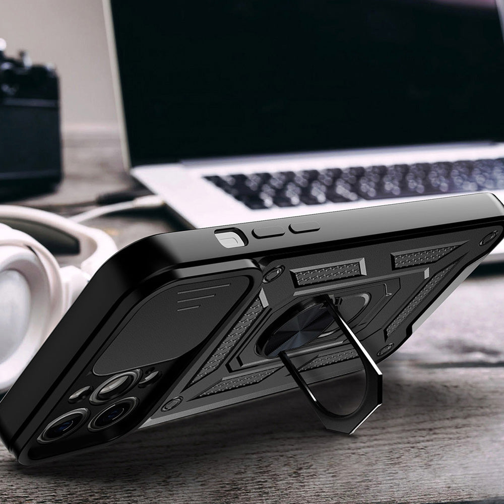 Puzdro pre Apple iPhone 13 Pro Max, Techsuit, CamShield, Čierne
