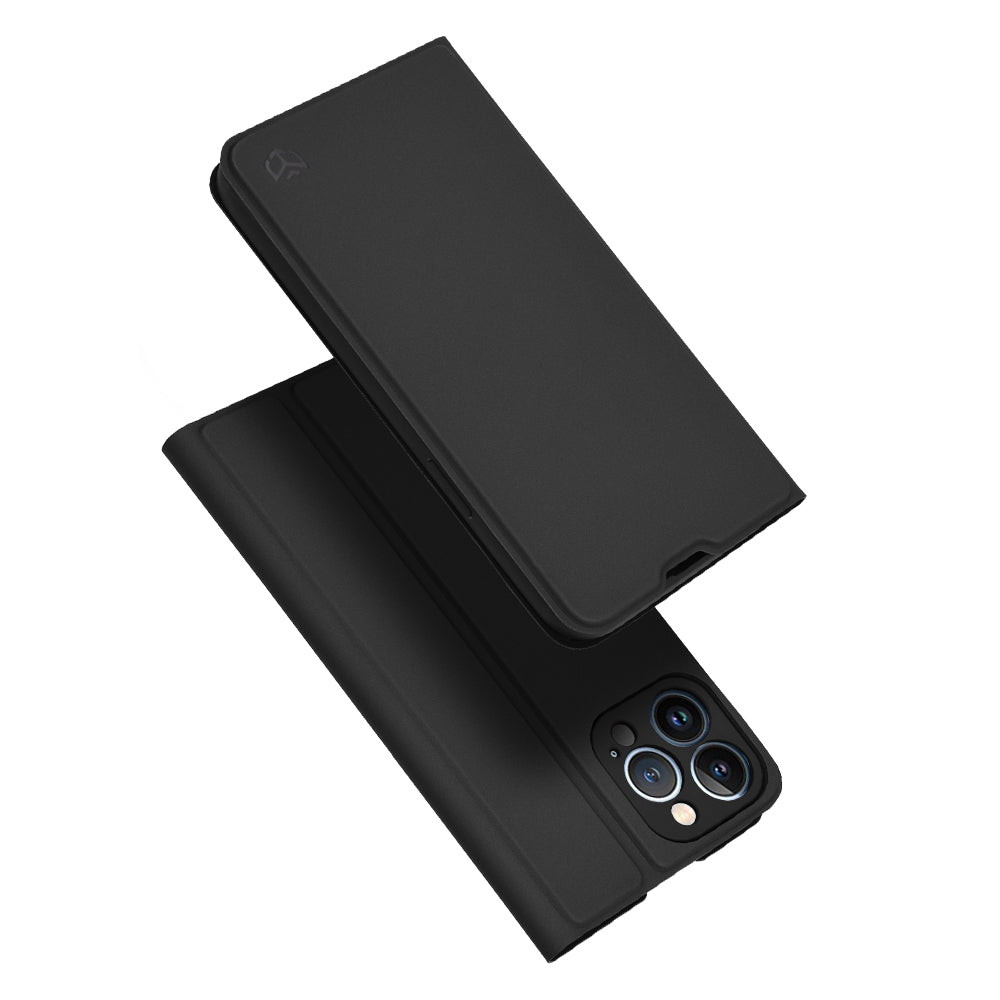 Case for Apple iPhone 13 Pro Max, Techsuit, Magskin Book, Black
