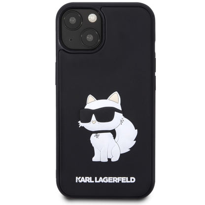 Puzdro pre Apple iPhone 14 Plus, Karl Lagerfeld, 3D Rubber Choupette, Čierne