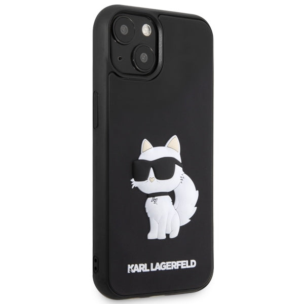 Puzdro pre Apple iPhone 14 Plus, Karl Lagerfeld, 3D Rubber Choupette, Čierne