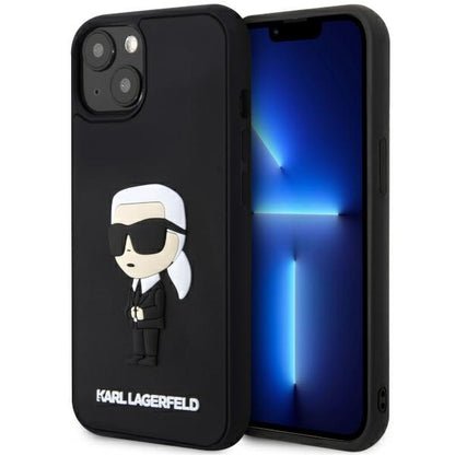 Puzdro pre Apple iPhone 14 Plus, Karl Lagerfeld, 3D Rubber Ikonik Karl, Čierne