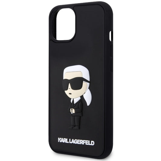 Puzdro pre Apple iPhone 14 Plus, Karl Lagerfeld, 3D Rubber Ikonik Karl, Čierne