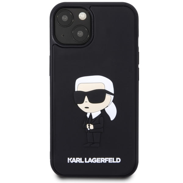 Puzdro pre Apple iPhone 14 Plus, Karl Lagerfeld, 3D Rubber Ikonik Karl, Čierne