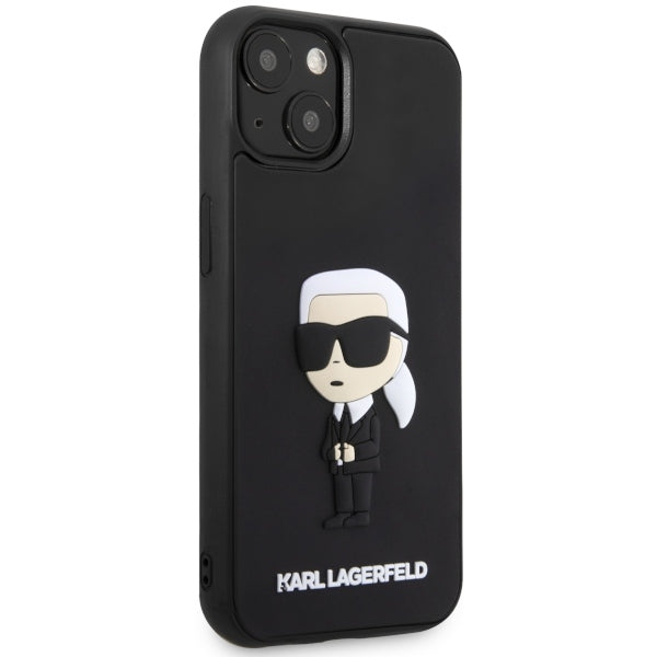 Puzdro pre Apple iPhone 14 Plus, Karl Lagerfeld, 3D Rubber Ikonik Karl, Čierne