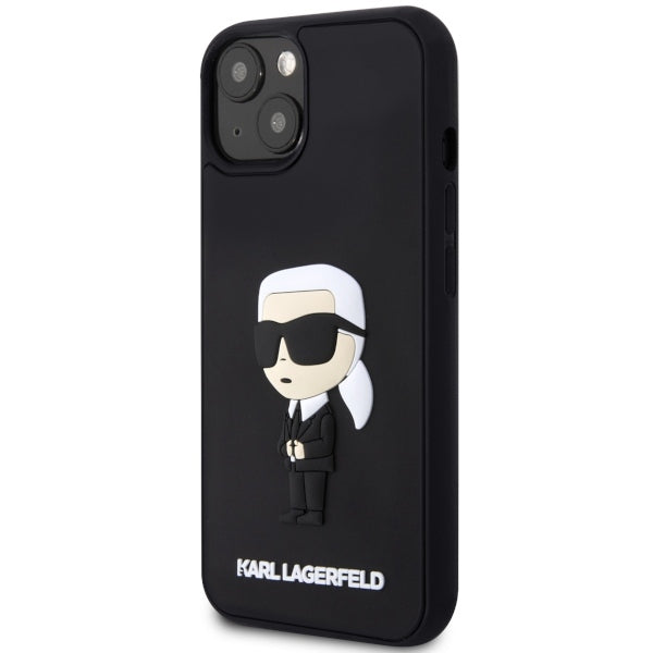 Puzdro pre Apple iPhone 14 Plus, Karl Lagerfeld, 3D Rubber Ikonik Karl, Čierne