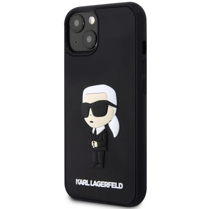 Puzdro pre Apple iPhone 14 Plus, Karl Lagerfeld, 3D Rubber Ikonik Karl, Čierne