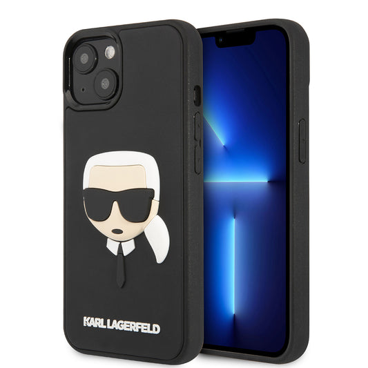 Puzdro pre Apple iPhone 14 Plus, Karl Lagerfeld, 3D Rubber Karl's Head, Čierne