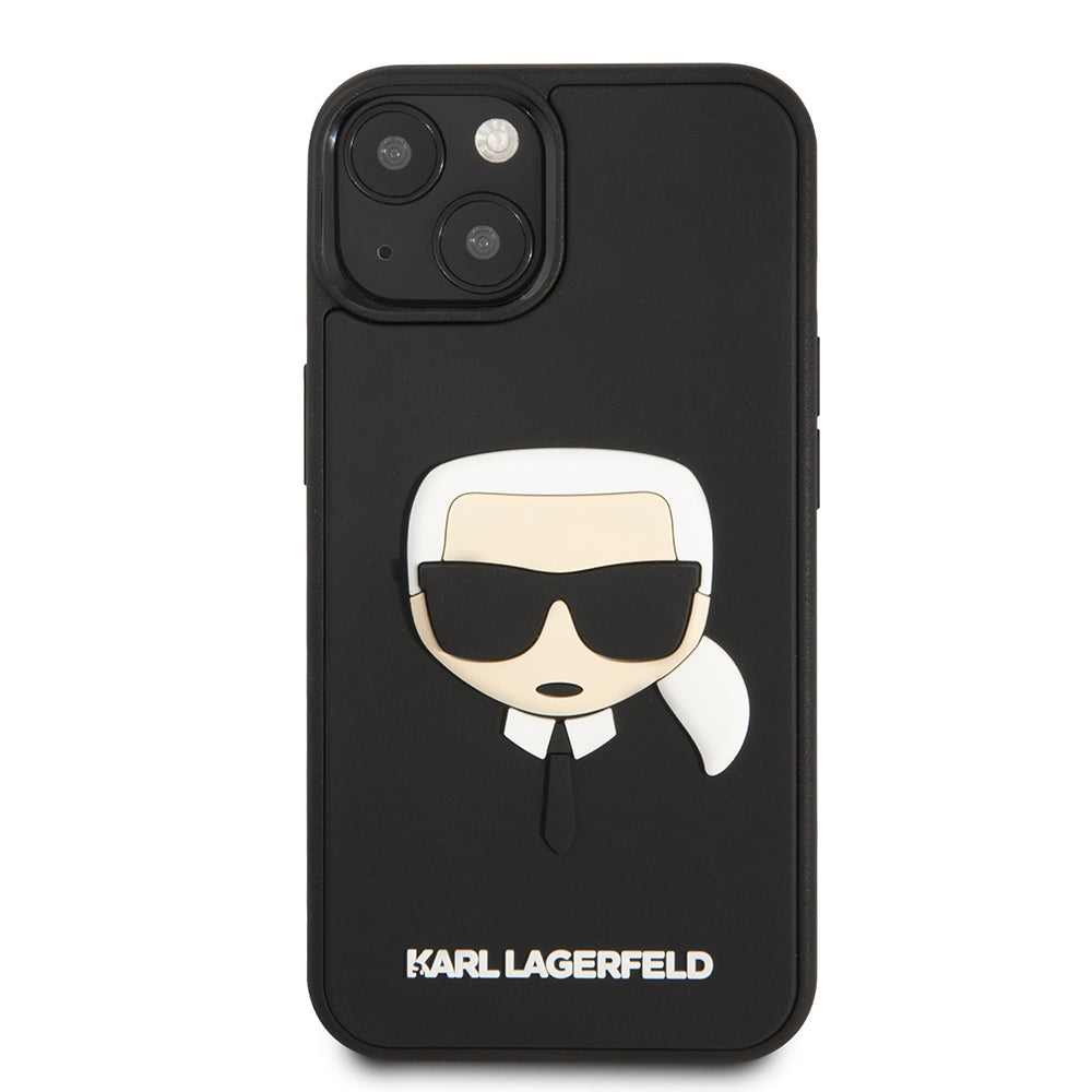Puzdro pre Apple iPhone 14 Plus, Karl Lagerfeld, 3D Rubber Karl's Head, Čierne