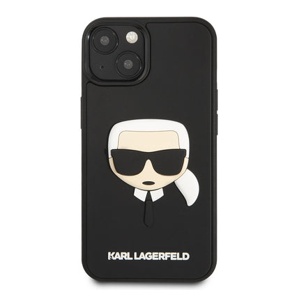 Puzdro pre Apple iPhone 14 Plus, Karl Lagerfeld, 3D Rubber Karl's Head, Čierne