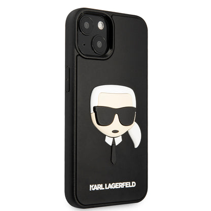 Puzdro pre Apple iPhone 14 Plus, Karl Lagerfeld, 3D Rubber Karl's Head, Čierne