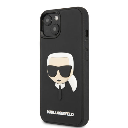 Puzdro pre Apple iPhone 14 Plus, Karl Lagerfeld, 3D Rubber Karl's Head, Čierne