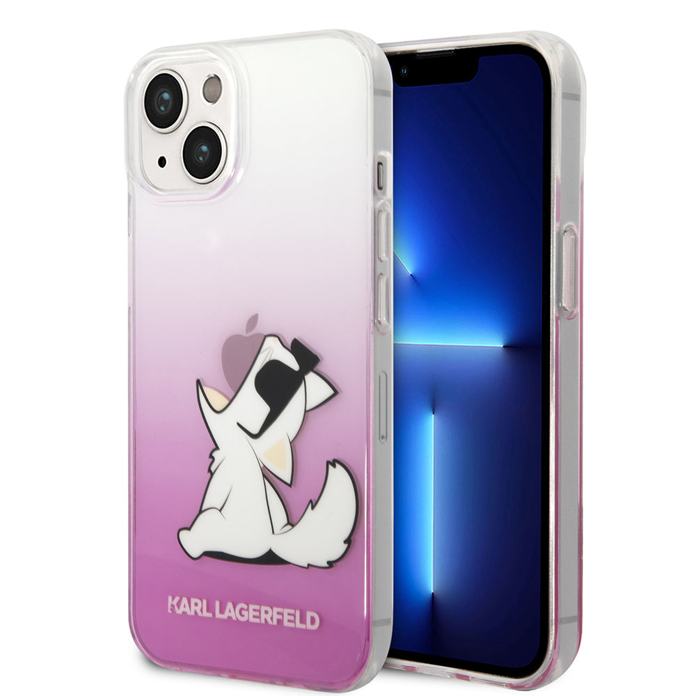 Puzdro pre Apple iPhone 14 Plus, Karl Lagerfeld, Choupette Fun, Ružová