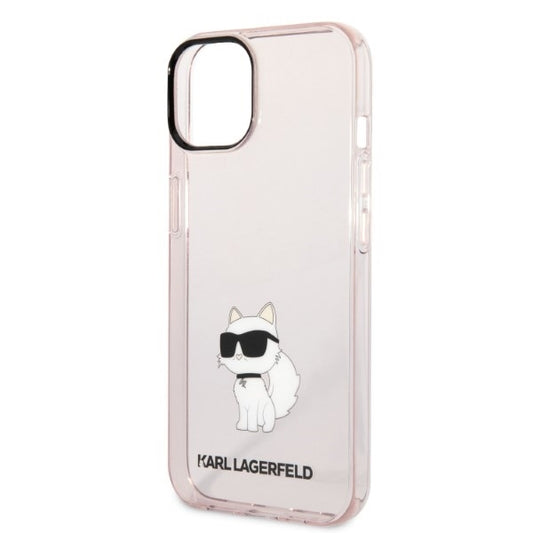Puzdro pre Apple iPhone 14 Plus, Karl Lagerfeld, Ikonik Choupette, Ružová