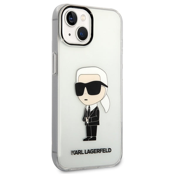 Puzdro pre Apple iPhone 14 Plus, Karl Lagerfeld, Ikonik Karl, Transparentné