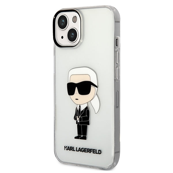 Puzdro pre Apple iPhone 14 Plus, Karl Lagerfeld, Ikonik Karl, Transparentné