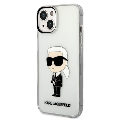 Puzdro pre Apple iPhone 14 Plus, Karl Lagerfeld, Ikonik Karl, Transparentné