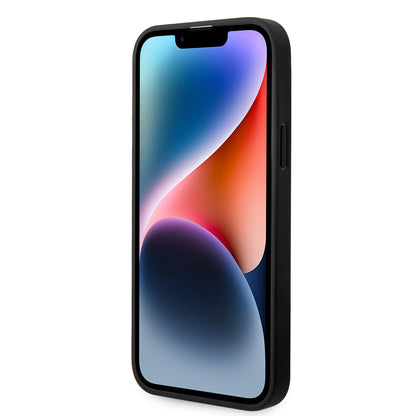 Puzdro pre Apple iPhone 14 Plus, Karl Lagerfeld, Saffiano Monogram Metal Logo, Sivé