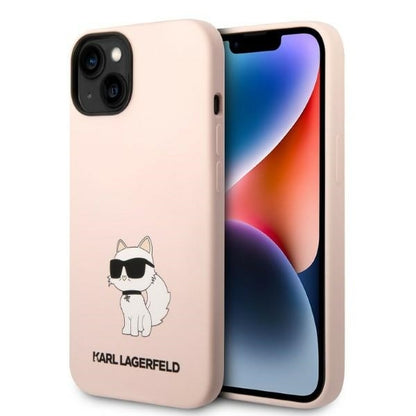 Puzdro pre Apple iPhone 14 Plus, Karl Lagerfeld, Silicone Choupette, Ružová