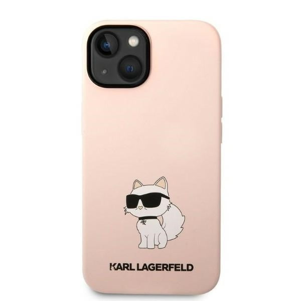 Puzdro pre Apple iPhone 14 Plus, Karl Lagerfeld, Silicone Choupette, Ružová