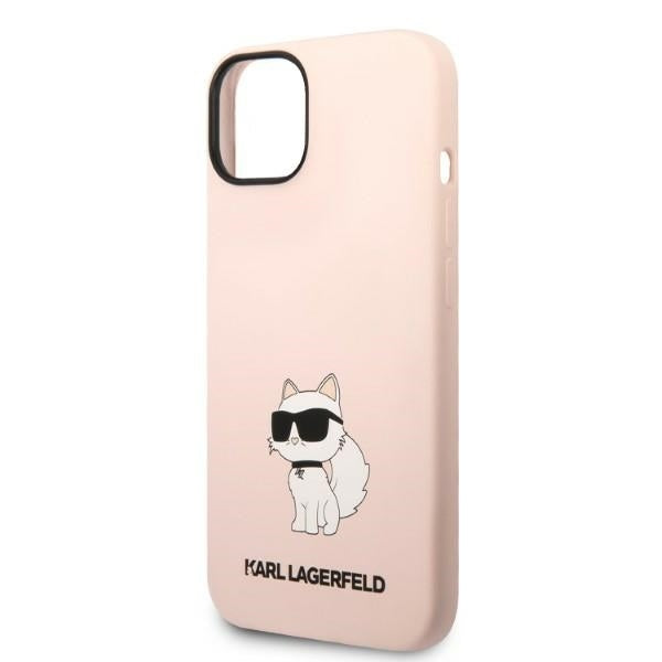 Puzdro pre Apple iPhone 14 Plus, Karl Lagerfeld, Silicone Choupette, Ružová