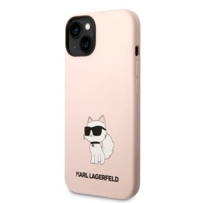 Puzdro pre Apple iPhone 14 Plus, Karl Lagerfeld, Silicone Choupette, Ružová