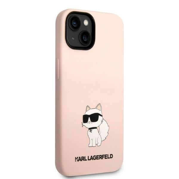 Puzdro pre Apple iPhone 14 Plus, Karl Lagerfeld, Silicone Choupette, Ružová