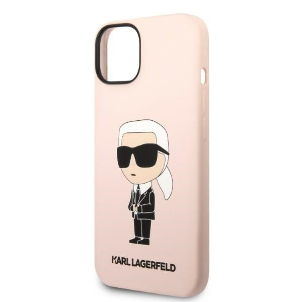 Puzdro pre Apple iPhone 14 Plus, Karl Lagerfeld, Silicone Ikonik Karl, Ružové