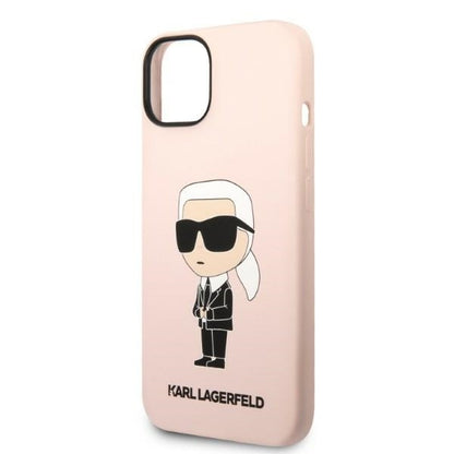 Puzdro pre Apple iPhone 14 Plus, Karl Lagerfeld, Silicone Ikonik Karl, Ružové