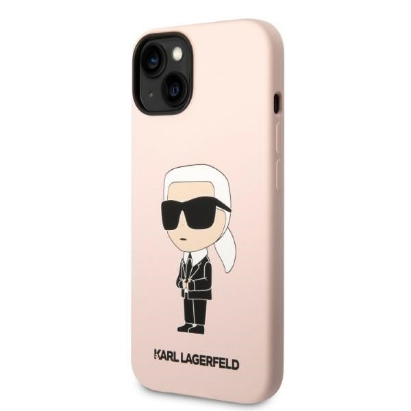 Puzdro pre Apple iPhone 14 Plus, Karl Lagerfeld, Silicone Ikonik Karl, Ružové