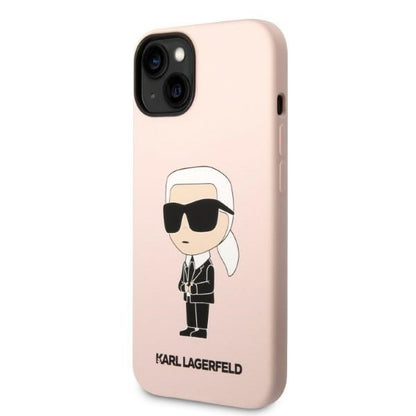 Puzdro pre Apple iPhone 14 Plus, Karl Lagerfeld, Silicone Ikonik Karl, Ružové